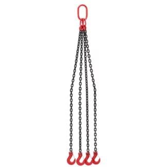 Nostoketju – 5000 kg – 4 x 1,5 m – musta/punainen