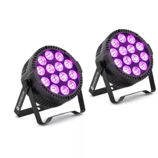 PAR-kohdevalo – 14 LED – 80 W – RGBW – 2 kpl PAR-kohdevalo – 14 LED – 80 W – RGBW – 2 kpl