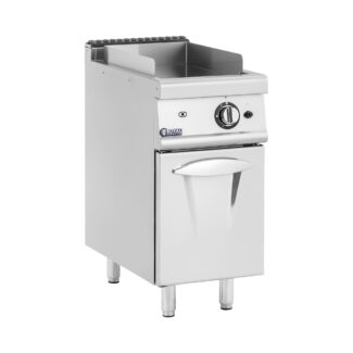 Paistotaso kaasu – 6 kW – 50-300 °C – propaani/nestekaasu/maakaasu – alakaappi – Royal Catering