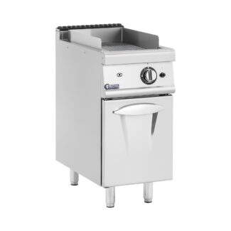 Paistotaso kaasu – 6 kW – uritettu – 50-300 °C – propaani/nestekaasu/maakaasu – alakaappi – Royal Catering