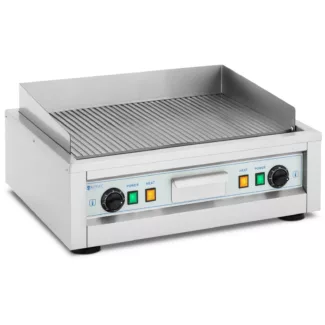 Paistotaso sähkökäyttöinen – 59 cm – Royal Catering – uritettu – 2 x 1,600 W