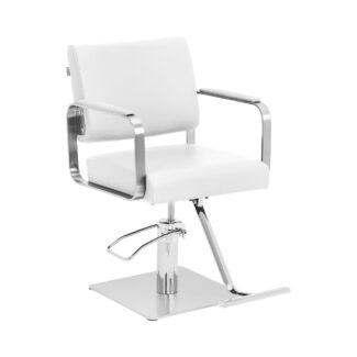 Parturituoli jalkatuella – 50 – 66 cm – 200 kg – valkoinen/hopeanvärinen Parturituoli jalkatuella – 50 – 66 cm – 200 kg – valkoinen/hopeanvärinen