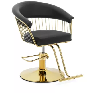 Parturituoli jalkatuella – 820 – 950 mm – 200 kg – musta, kullanvärinen