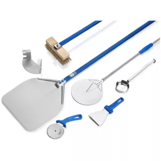 Pizzauunin tarvikkeet – 7 kpl – 2 pizzalapiota – Ø 20/36 x 36 cm – varsi: 150 cm