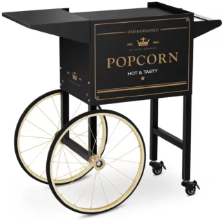 Popcorn-koneen kärry – musta-kulta