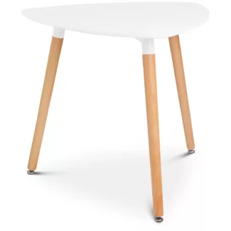 Pöytä – kolmiomainen – 80 x 80 cm – valkoinen