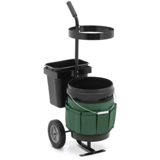 Puutarhakärry – työkalutelineellä, 18 lokeroa ja 2 ämpäriä – 40 kg