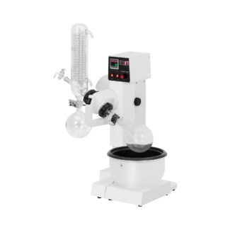 Pyöröhaihdutin – pyörivä haihdutuskolvi 2 l – keräyskolvi 1 l – vesihaude 2 l