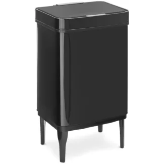 Roska-astia – 45 l – musta – jalat