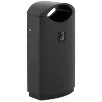 Roska-astia – kannella ja ovella – ruostumaton teräs / galvanoitu teräs – tummanharmaa Roska-astia – kannella ja ovella – ruostumaton teräs / galvanoitu teräs – tummanharmaa