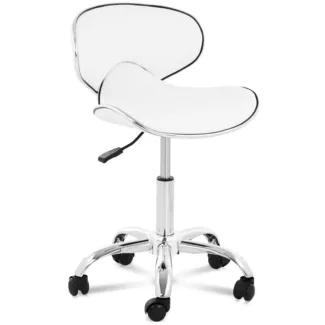 Rullajakkara selkänojalla – 48 – 62 cm – 150 kg – valkoinen