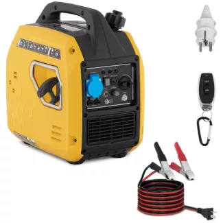 Sähkögeneraattori Sähköaggregaatti – 2100 W – 230 V AC / 12 V DC – sähkökäynnistin