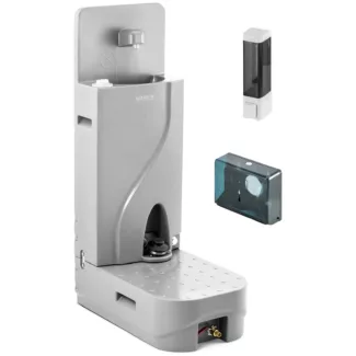 Siirrettävä pesuallas – 65 L – saippua-annostelija ja paperiteline