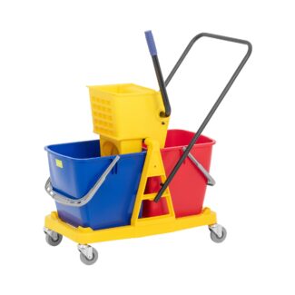 Siivousvaunu – puristimella – 2 sankoa – 40 l