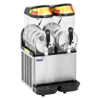 Slush-kone – 2 x 12 l – LED-valaistus – digitaalinen ohjauspaneeli – Royal Catering