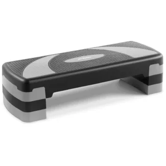 Steppilauta – korkeussäädettävä – 100 kg – musta/harmaa