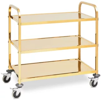 Tarjoiluvaunu – 3 tasoa – Royal Catering – enintään 240 kg – tasot: 89,5 x 49,5 cm