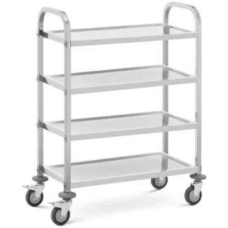 Tarjoiluvaunu – 4 hyllyä – 69 x 39,5 x 3 cm – 108 kg – Royal Catering