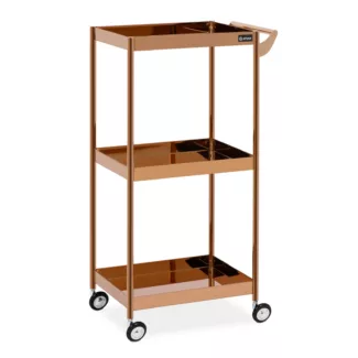 Tarvikevaunu – 3 hyllyä – maks. 30 kg – ruusukullanvärinen – ruostumatonta terästä Tarvikevaunu – 3 hyllyä – maks. 30 kg – ruusukullanvärinen – ruostumatonta terästä