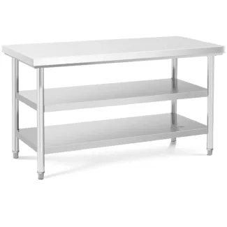 Teräksinen työpöytä – 150 x 70 cm – 600 kg – 3 tasoa