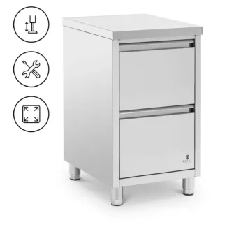 Teräskaappi – 2 laatikkoa – Royal Catering