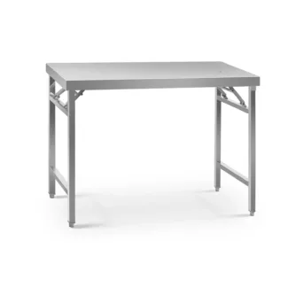 Teräspöytä – taittuvat jalat – 70 x 120 cm – 215 kg kantavuus