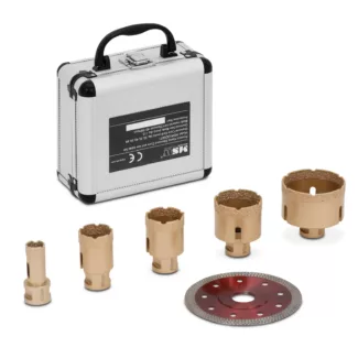 Timantti-kruunuporasarja – kulmahiomakoneisiin – 20 / 35 / 40 / 50 / 68 mm – timanttikatkaisulaikka 115 mm