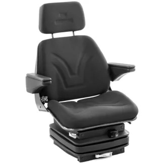 Traktorin istuin käsinojilla – 62 x 82 cm – ilmajousitus 90 mm – säädettävä