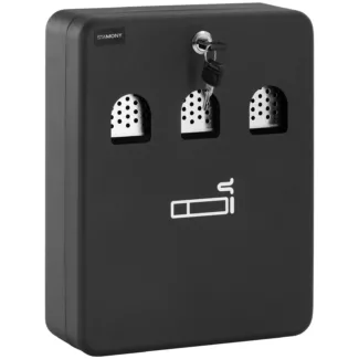 Tuhkakuppi seinään – ulko- ja sisäkäyttöön – lukittava – 30 x 23 x 8 cm