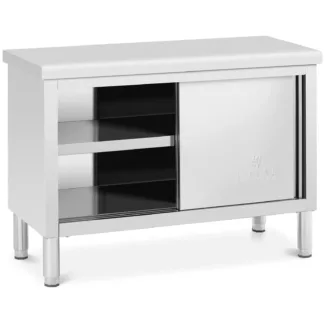 Työtaso ruostumaton teräs – 120 x 50 cm – 330 kg kuormitettavuus – Royal Catering