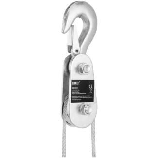 Väkipyörä koukulla – 2 000 kg – köyden halkaisija 7 mm