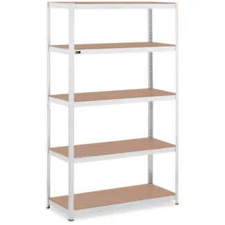 Varastohylly – 120 x 50 x 197 cm – kuormitettavuus 5 x 150 kg – harmaa